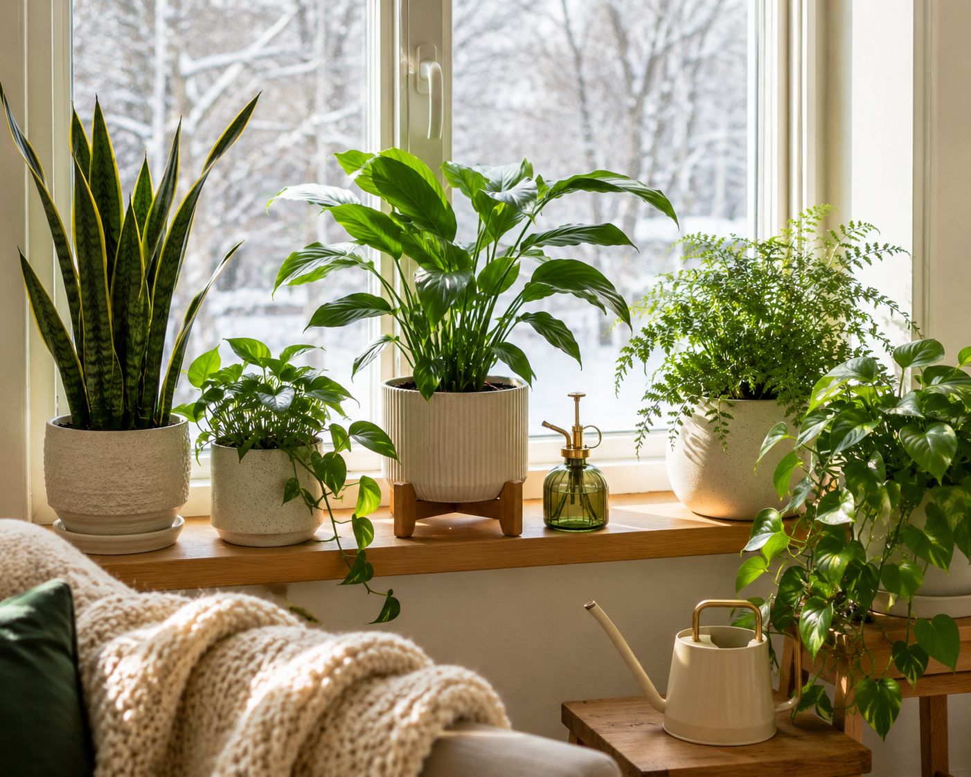 Winter care tips for indoor plants infographic by Groenhoek Plantjies